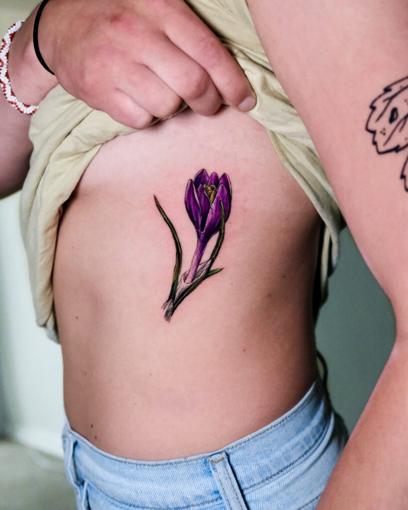 Purple Crocus Tattoo